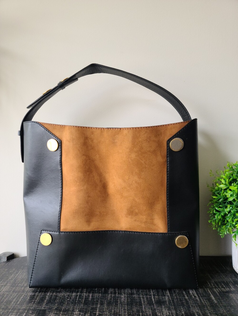 Stella McCartney Two-Tone Stella Popper Bucket Bag - Picture 2 of 13